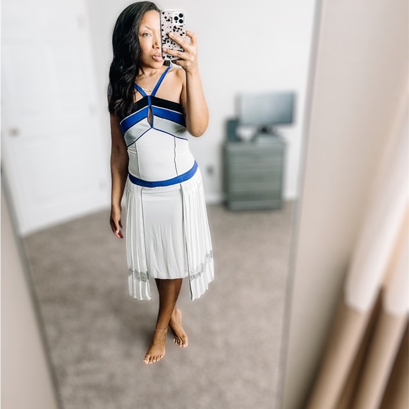 *BCBGMAXAZRIA Multicolor Runway "Voletta" Color Block Size 2 Cocktail Dress - Picture 3 of 16